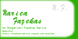 marica fazekas business card